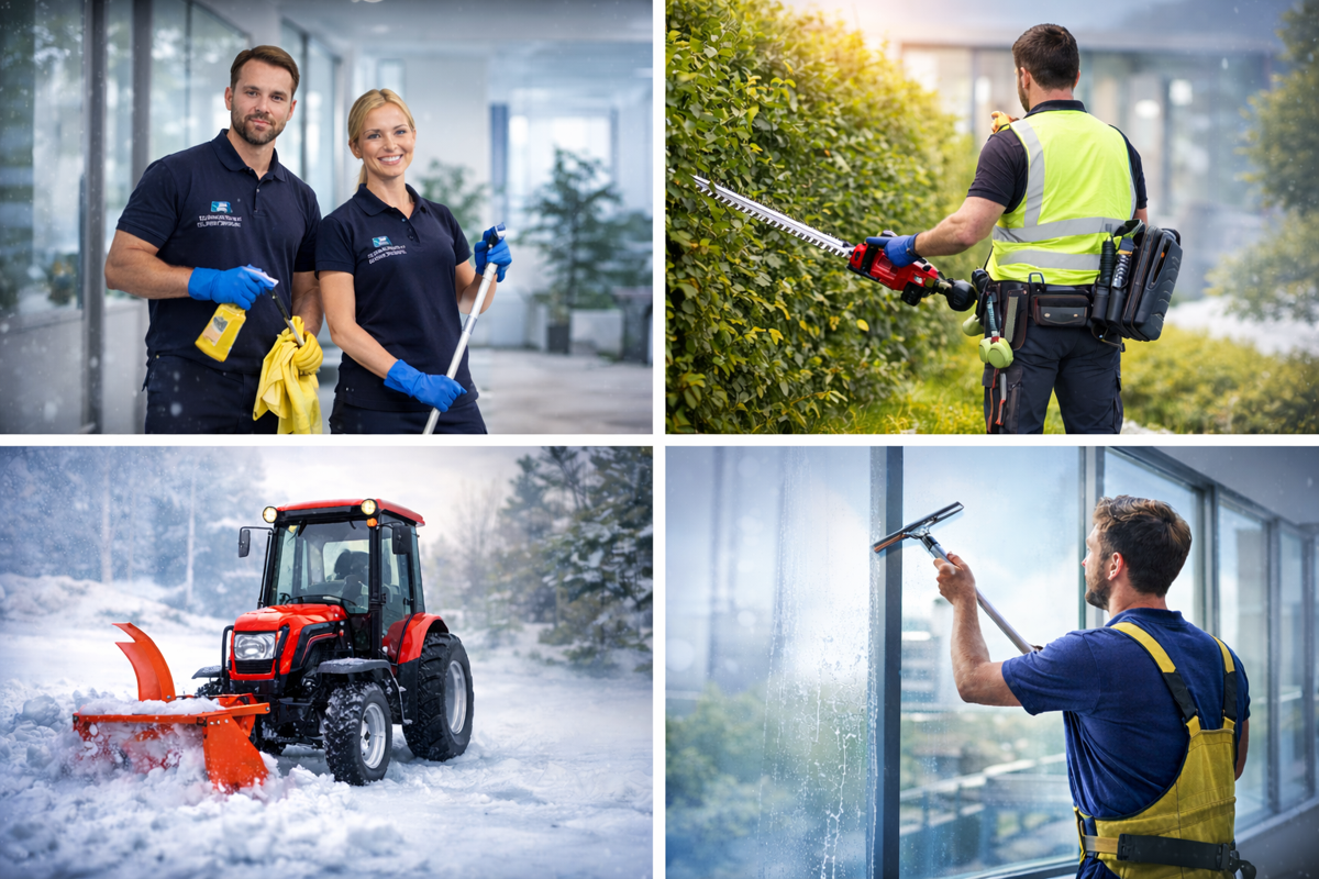 Vaktmestertjenester, renhold, vinterservice og vindusvask utført av profesjonelle medarbeidere